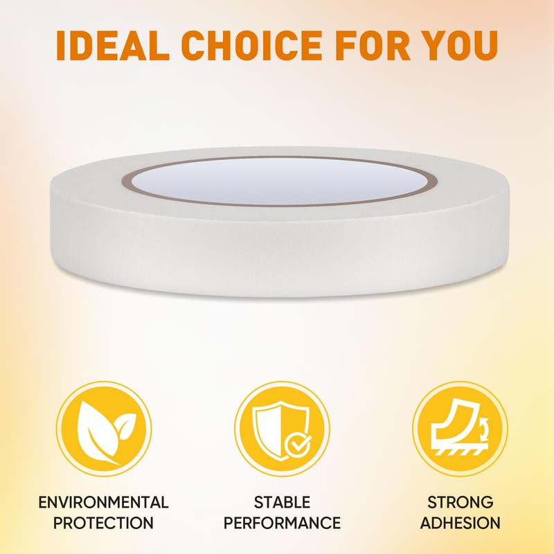 NEOACT 20 Rolls Beige White Masking Tape, 0.75 inch x
