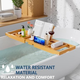 Expandable Bath Tray - Perfect Housewarming Gift for New Home, Anniversary & Wedding, Bridal Shower Soap Removable