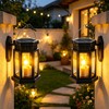 Solar Lanterns Outdoor Waterproof Lights, RGB Color Changing Light 2pack