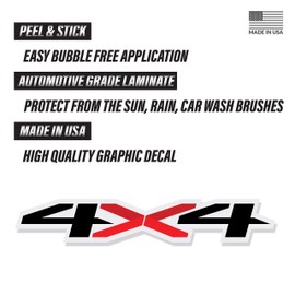 4x4 Off Road Black Decal Replacement Sticker | Bedside Off Road Emblem for 4x4 Truck GMC Sierra Chevy Silverado Suburban 2019 2020