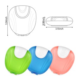 2-Pack of Press Retainer Case, Portable Denture Box, Braces Denture Retainer, Easy to Carry, Suitable for Dentures, Braces (Pink&Blue)