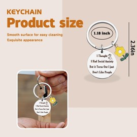 Funny Birthday Gifts for Brother Sister Gag Gifts for Men Friend Funny Keychain Gift for Daughter Son Introvert Gifts for Wife Women Joke Valentines Gifts for Bestie Sarcastic Friendship Gifts for Boy