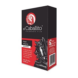 el Caballito, el único Colorante en Polvo para ropa color Negro elegante ¡Revive y cambia el color de tu prenda favorita! Cajilla con 12 sobres de 20g