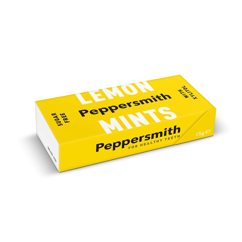 Peppersmith 100% Xylitol Mints, Sicilian Lemon and Fine English Peppermint,