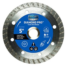 Century Drill & Tool 75462 Professional Turbo Rim Diamond Saw Blade, 5"