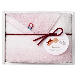 Nishikawa TT88100030P Imabari Towel Gift Box, 1 Face Towel, Watairo Series, 100% Cotton, Soft, Made in Japan, Gift Box Included, Pink