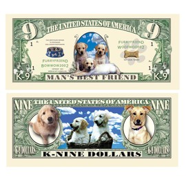 American Art Classics Pack of 25 - Man's Best Friend Dog K-9 Bill Novelty Money Collectible Bills