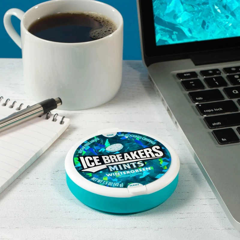 ICE BREAKERS Wintergreen Sugar Free Mints 1.5oz 8 Pack Fresh