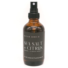 River Birch Sea Salt + Citrus Scented Linen and Room Spray | Home Fragrance | 4 oz Glass Amber Bottle | Luxury Signature Scent | Handmade in Texas