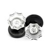 Linkaa Crystal Knobs Glass Door Knob Door Handle,Black Passage Door