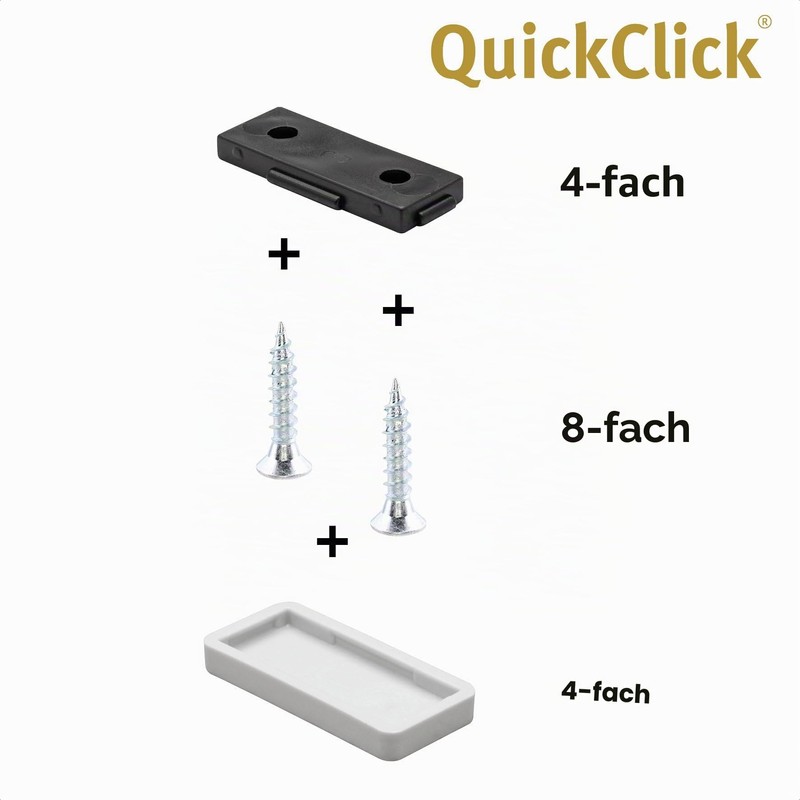 Wagner QuickClick Plastic Gliders Chair Glides Set of 4 for