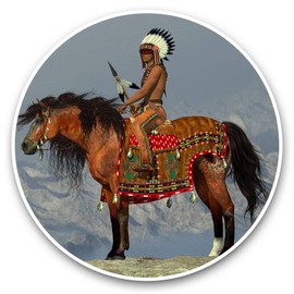 Awesome Vinyl Stickers (Set of 2) 15cm - American Indian Appaloosa Horse Fun Decals for Laptops,Tablets,Luggage,Scrap Booking,Fridges #44085