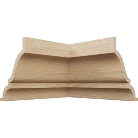 1 5/8"P x 2 3/8"H WM52 Americraft Solid Hardwood Stain Grade MiterLink Crown Moulding Inside Corner, White Oak (Matches Moulding MLDW01X03WM52WO)