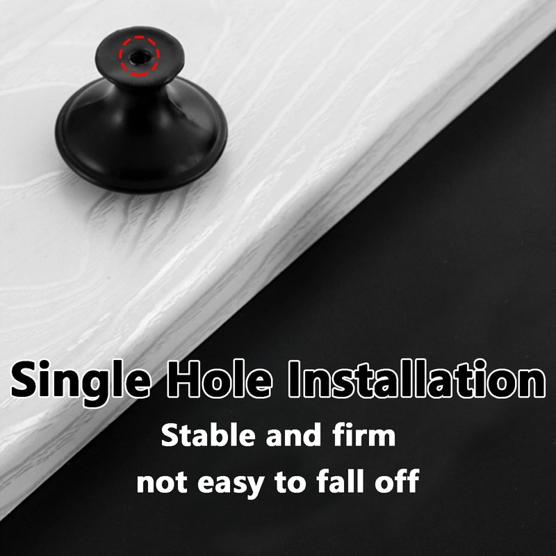 16 Pack Black Door Knobs, Drawer Knobs, Cupboard Door Knobs