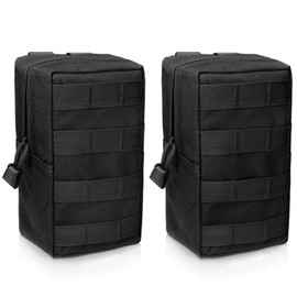 WYNEX 2 Pack Molle Pouches, Tactical EDC Utility Pouch Compact Water-Resistant, Organize Small Gear Gadget for Military Backpack