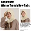 JSTHHTT Winter Hats for Women, with Drawstring Warm Hooded Scarf
