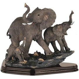 StealStreet SS-G-54070, Family of Wild Elephant Animals Figurine Statue Sculpture