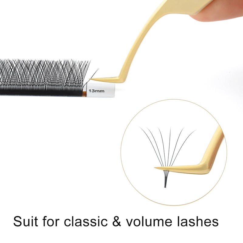 NAGARAKU Pinzas para extensiones de pestañas para hacer ventiladores, pestañas