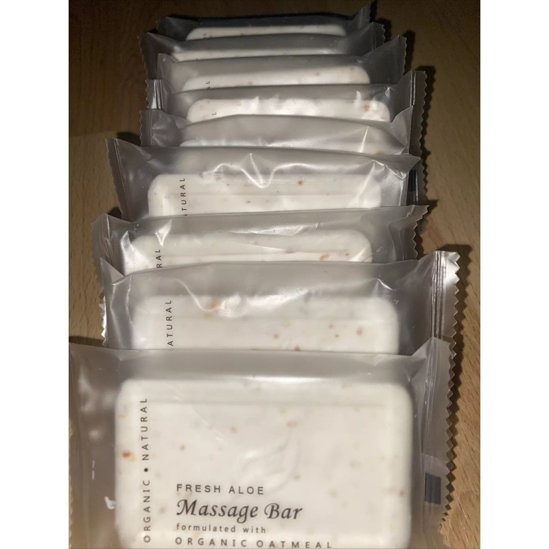 EcoWell Fresh Aloe Organic Oatmeal Massage Soap Bar - Lot