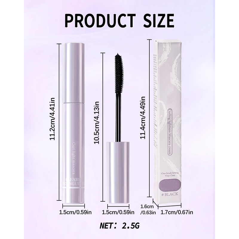 Mascara for Older Women 60 Plus, Black Waterproof Mascara Volume