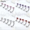BodyAce ASTM F136 Titanium Belly Bars, 14G Internally Threaded Belly