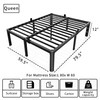 ROIL 12 inch Metal Queen Bed Frame with Rounded Corner