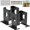 4PCS Adjustable Wood Fence Pergola Post Base Brackets Fit 4x4