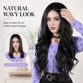 Long Purple Braided Ponytail Wig for Cosplay – Synthetic Clip-On Hairpiece for Halloween, Anime Costumes & Themed Parties