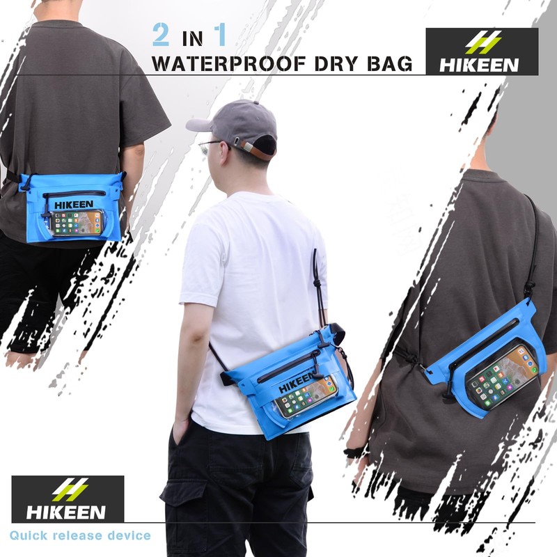Hikeen Waterproof Dry Bag 2 in 1 Set with Screen