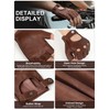 GSG M161078 Men's Fingerless Leather Gloves Unlined Half Finger Leather