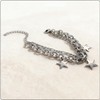 Fusamk Women’s Star Bracelet Stainless Steel Link Chain, Double Layer