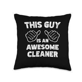 Awesome Cleaner Store This is what an Awesome Cleaner Look Like Throw Pillow, 16x16, Multicolor