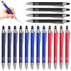 Ballpoint Pens with Touch Pen, 4 Colours, 2-in-1 Ballpoint Pen,