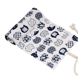 enyuwlcm - Estuche enrollable hecho a mano para lápices de artistas, 24/36/48/72 ranuras con patrón de gato blanco (72 ranuras)