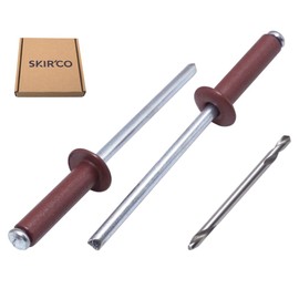 SKIR'CO Pack of 150 blind rivets painted 4.0 x 16 mm, aluminium pop rivets, drill included (oxide red RAL 3009)