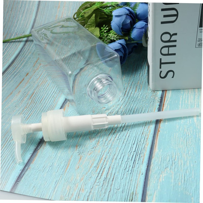 iplusmile Large Capacity Transparent Square Pump Bottle Empty Liquid Dispenser