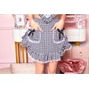 Party City Women's Heart Ruffle Apron, Cosplay, Gingham Plaid, Pink