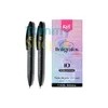 Bolígrafos Kiut Soft Touch Negros, Pack de 10, Trazo Medio