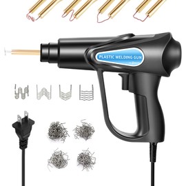 70W Plastic Welding Machine Car Bumper Plastic Hot Stapler with 4 Types of 200 Welding Nails High Power Plastic Welding with LED Lighting, Multi-Purpose, 3 Seconds Fast Heating, Durable, Easy to Use,