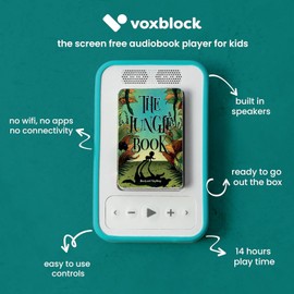 voxblock Kids Audio Book Player | No Apps & No Wifi Needed | Portable & Screen Free Audiobook Player with Hundreds of Audiobooks Available