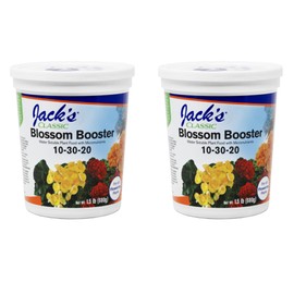 Jack's Classic 10-30-20 Blossom Booster Water-Soluble Fertilizer with Micronutrients for Increasing Color and Quantity of Blooms in Flowering Plants, 1.5lbs, 2 Pack