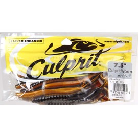 Culprit C720-07 7.5-in. Worm, 18Ct Bag Crawdad, One Size
