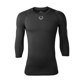 EvoShield Men’s Season Ready Fitted Mid Sleeve Shirts, Black, 3X-Large