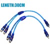 RCA PHONO SPLITTER CABLE BLUE (2 Female to 1 Male)