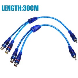 RCA PHONO SPLITTER CABLE BLUE (2 Female to 1 Male)