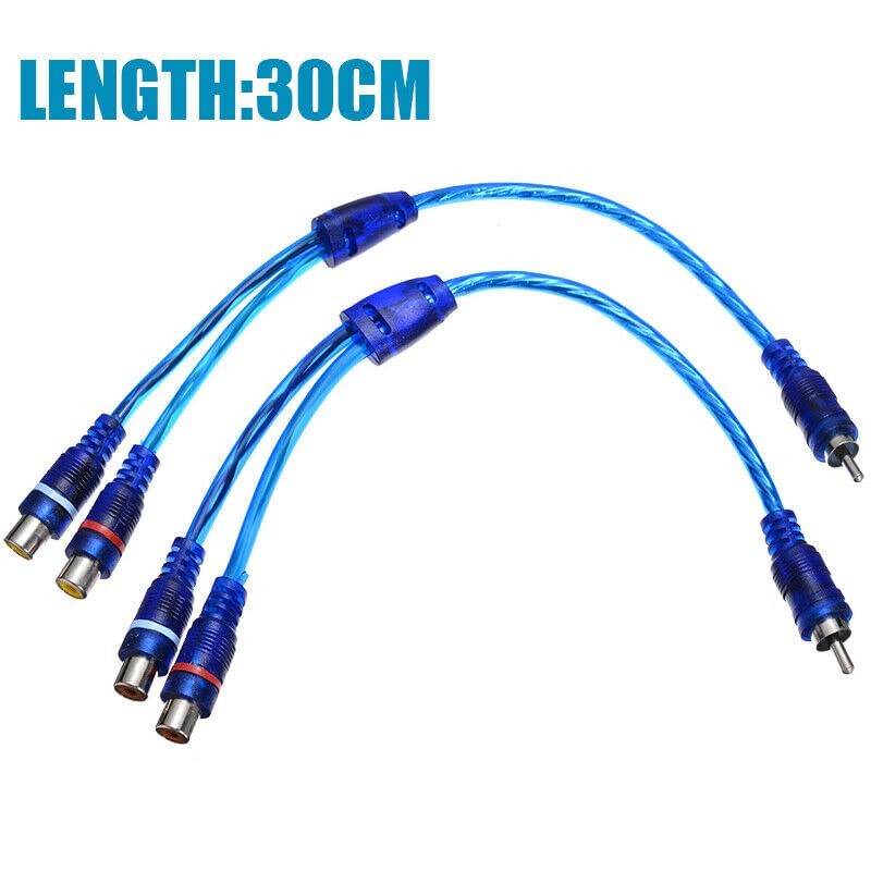 RCA PHONO SPLITTER CABLE BLUE (2 Female to 1 Male)