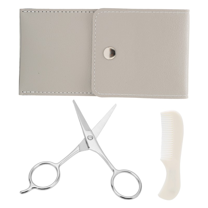 Bluezoo Beard Mustache Scissors Combs Professional Men Hair Grooming Kit