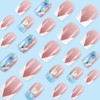 24Pcs Short Square Press on Nails White French Tip Fake