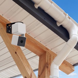 UYODM UYODM 2Pack Adhesive Metal Wall Mount Bracket Compatible with Wyze Cam Pan V3/Wyze Cam V4/ V2, VHB Stick On,No Drilling Mounting Bracket for Wyze Get The Best View,Two Ways Installation (Black)