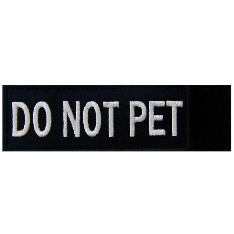 Do Not Pet Service Animal Vests/Harnesses Emblem Embroidered Fastener Hook